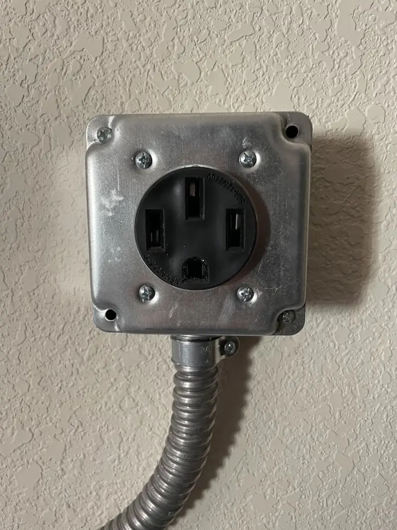 NEMA 14-50 outlet installed for Smart Home Electrical in Pratt